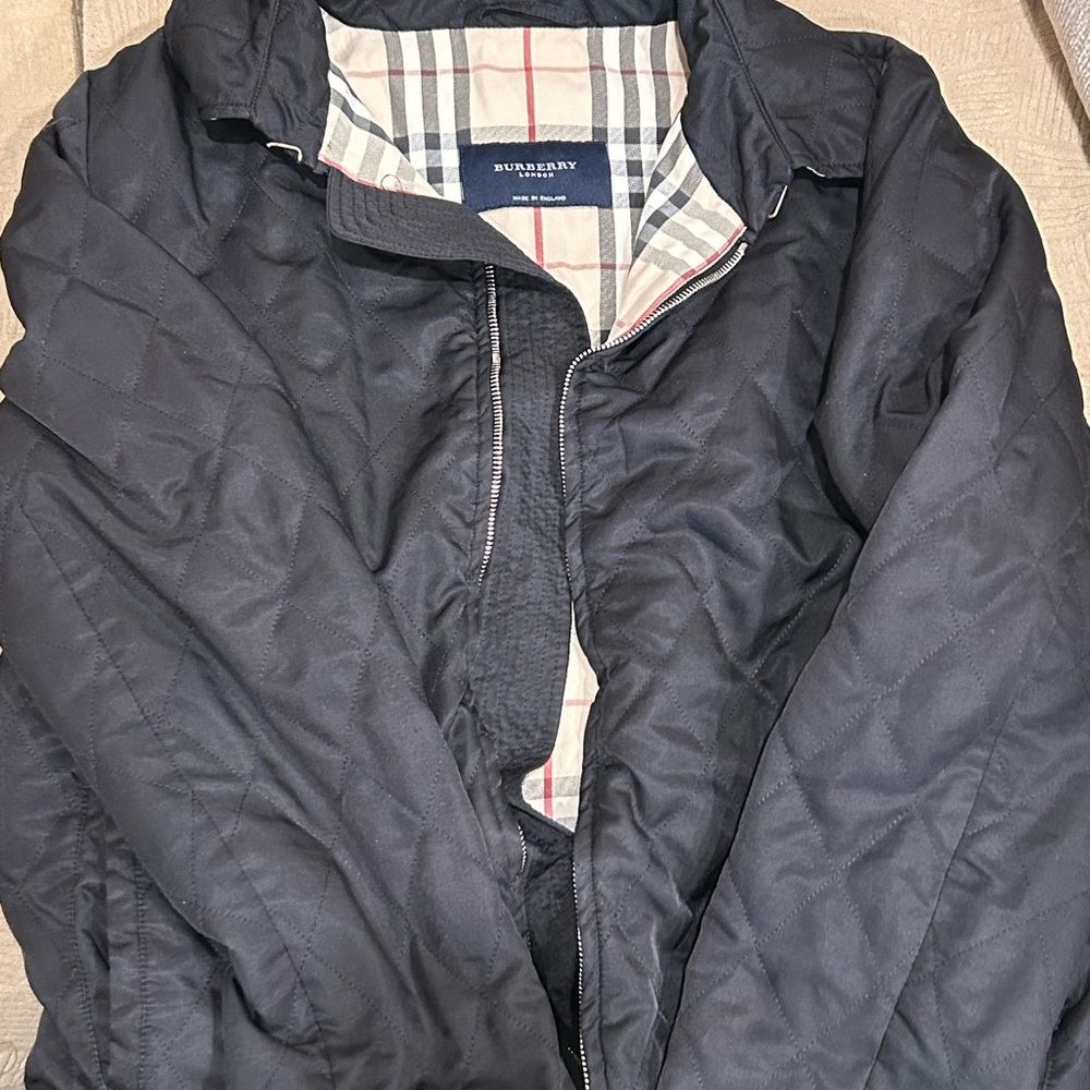 Burberry Men's Navy Quilted Jacket
